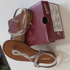 Arizona Girls Silver Sandle NIB